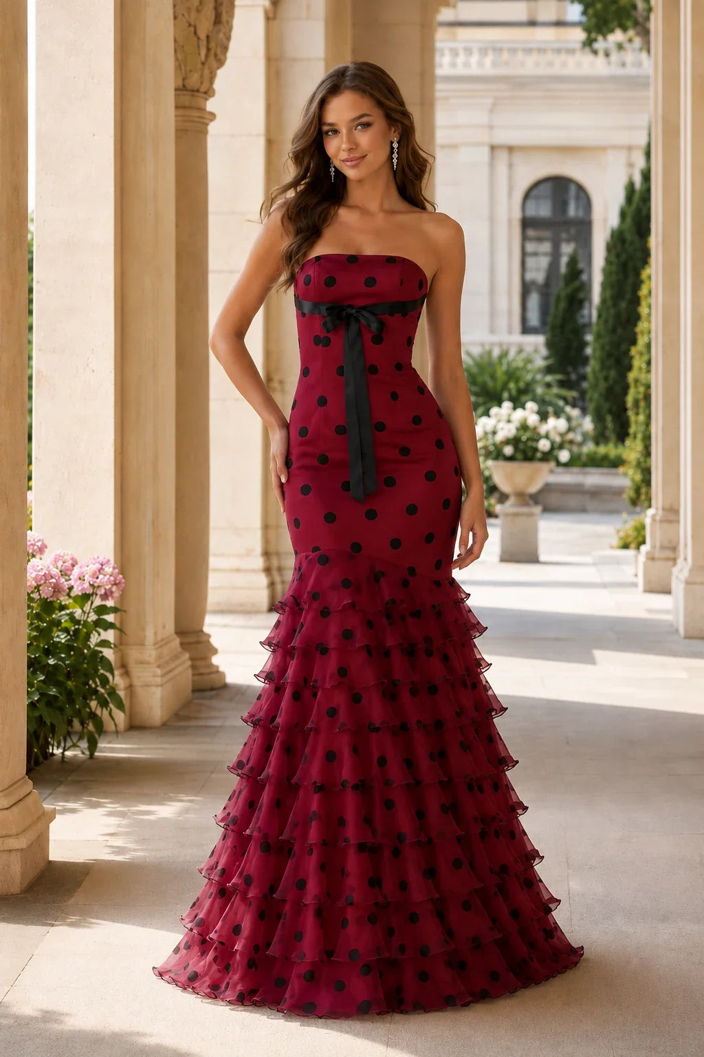 Isadora Strapless Bow A-Line Prom Dress