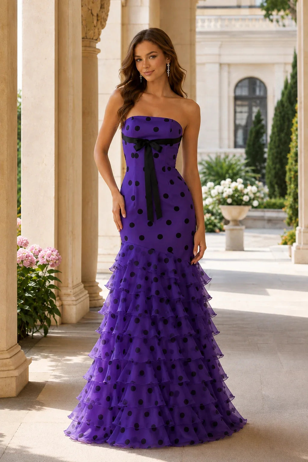Isadora Strapless Bow A-Line Prom Dress