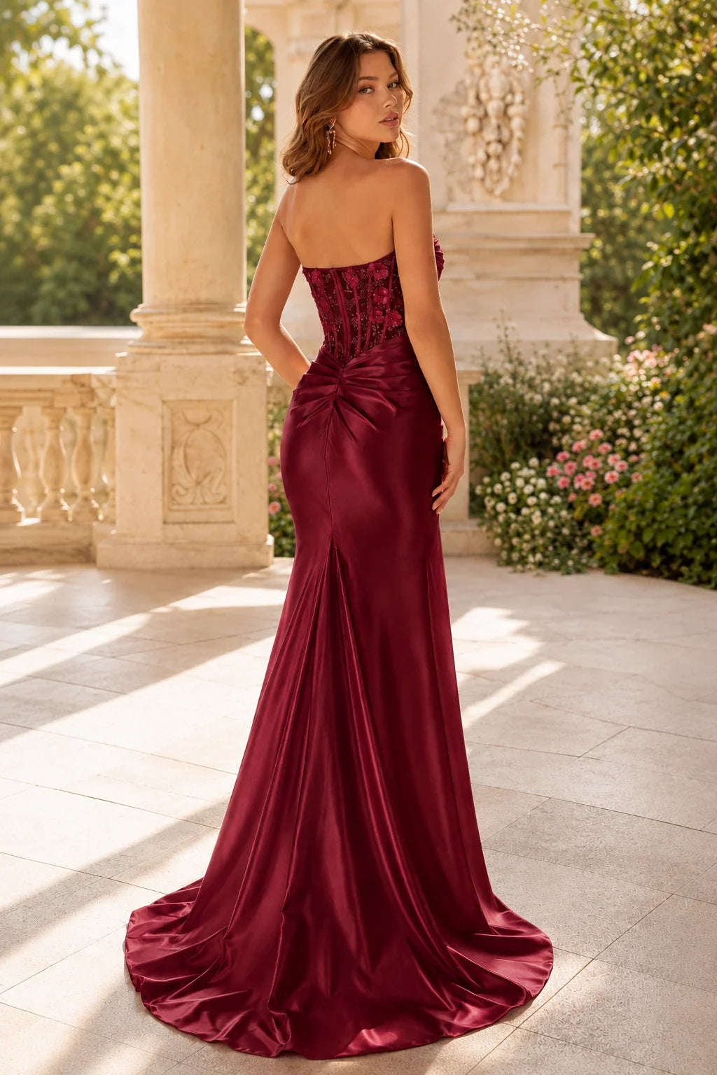 Danica Sweetheart Ruched Mermaid Prom Dress with Slit
