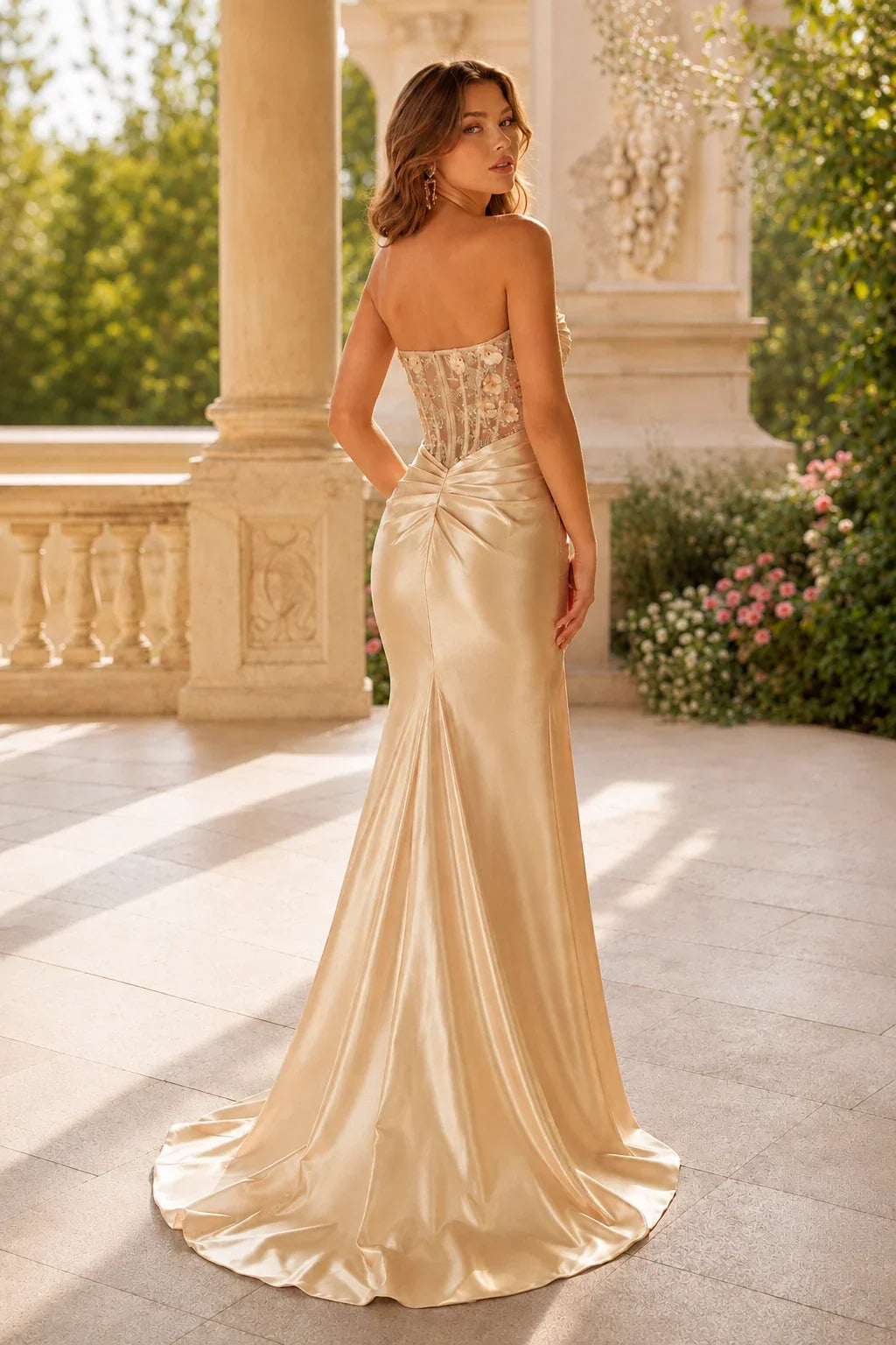 Danica Sweetheart Ruched Mermaid Prom Dress with Slit
