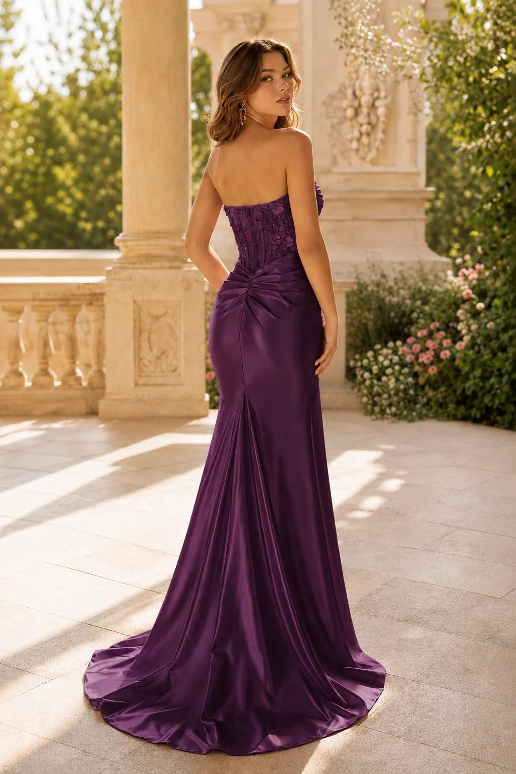 Danica Sweetheart Ruched Mermaid Prom Dress with Slit