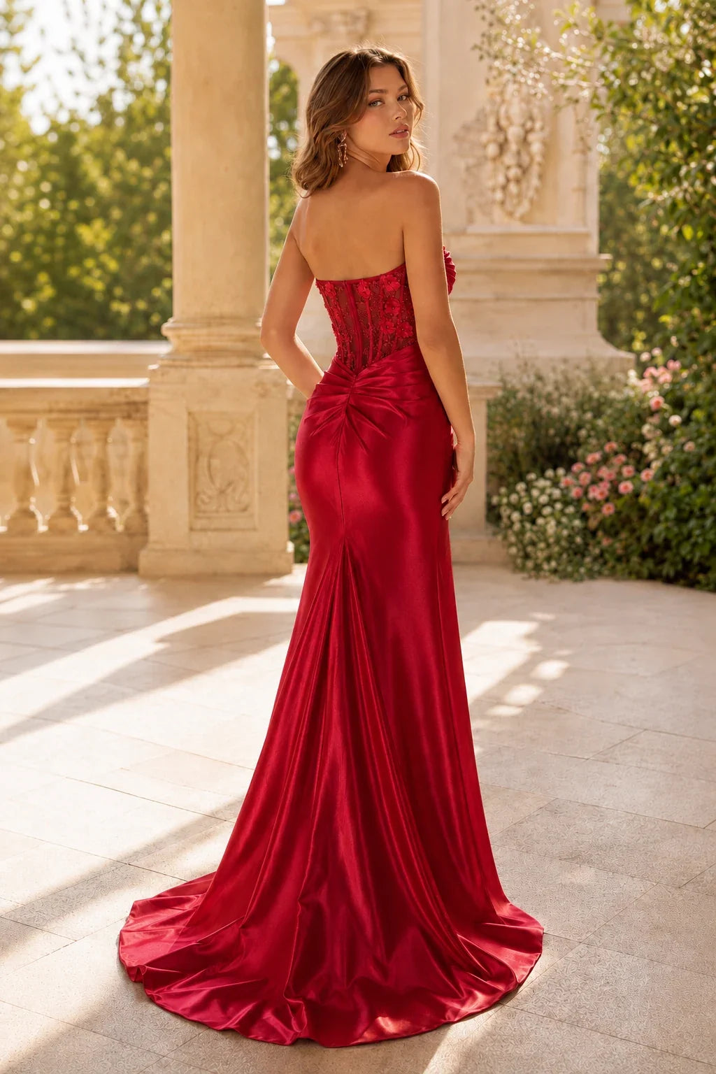 Danica Sweetheart Ruched Mermaid Prom Dress with Slit