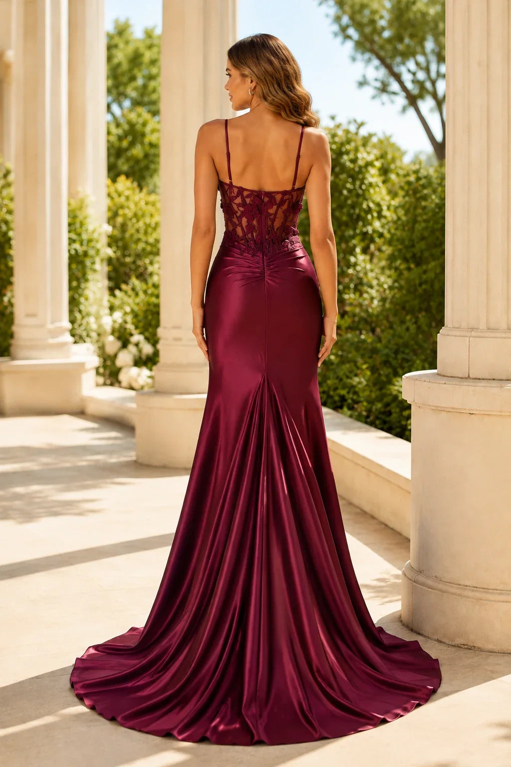 Samara Beaded Corset Mermaid Prom Dress with Slit