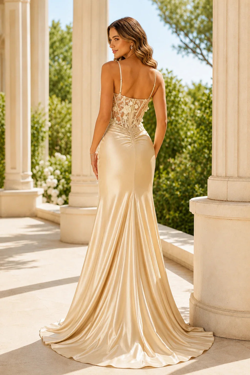 Samara Beaded Corset Mermaid Prom Dress with Slit