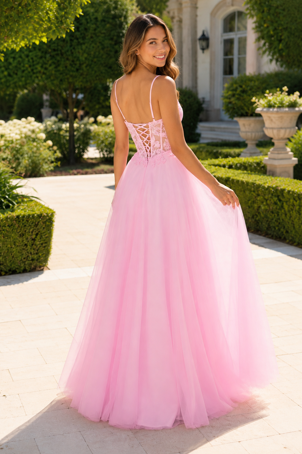 Solara Sweetheart Corset Tulle Ball Gown Prom Dress