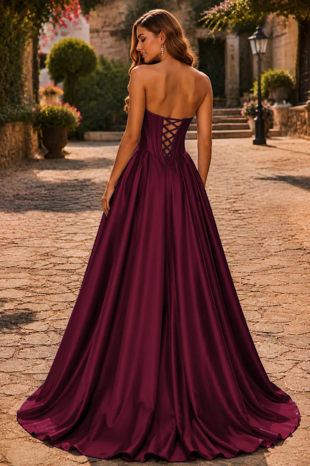 Helrienne Light Strapless Corset Ball Gown Prom Dress