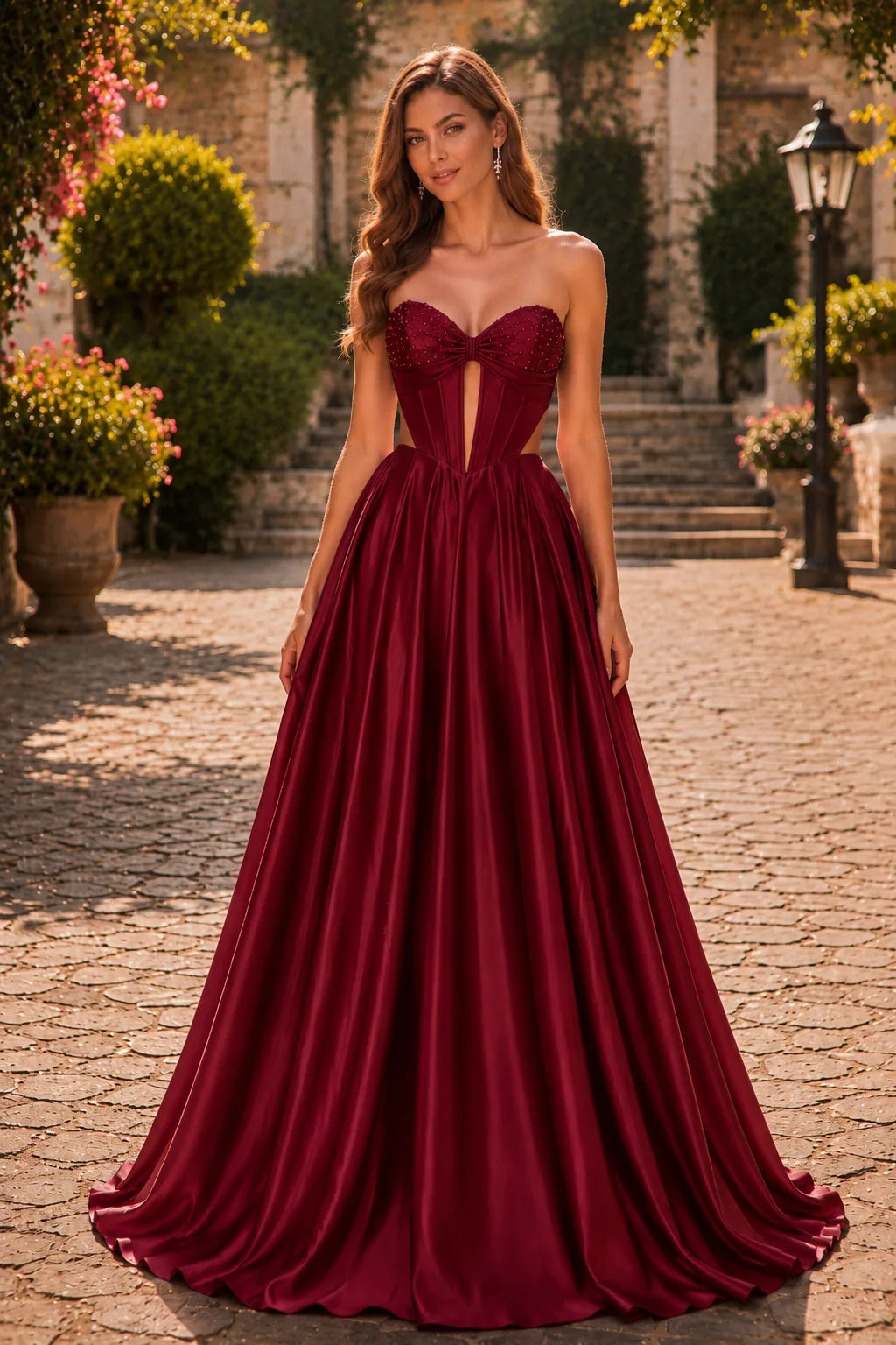 Helrienne Light Strapless Corset Ball Gown Prom Dress