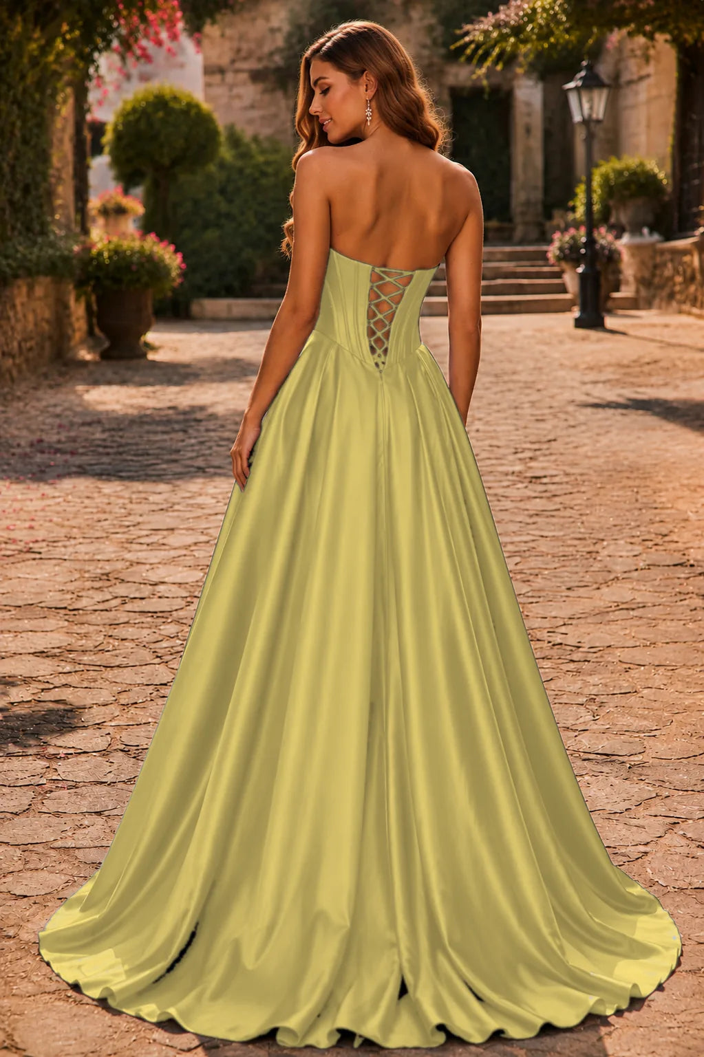 Helrienne Light Strapless Corset Ball Gown Prom Dress