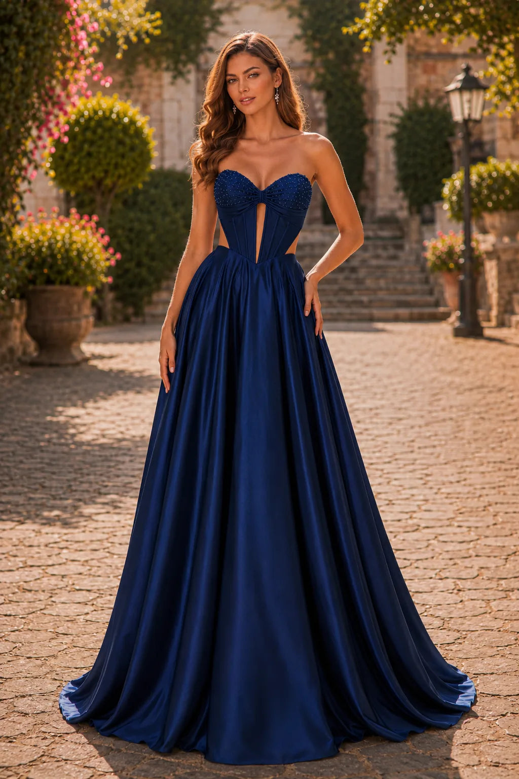 Helrienne Light Strapless Corset Ball Gown Prom Dress
