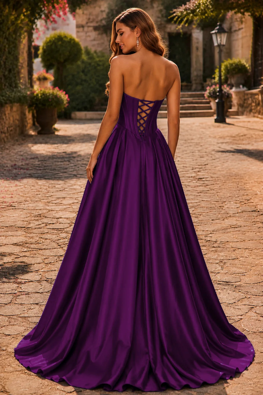 Helrienne Light Strapless Corset Ball Gown Prom Dress