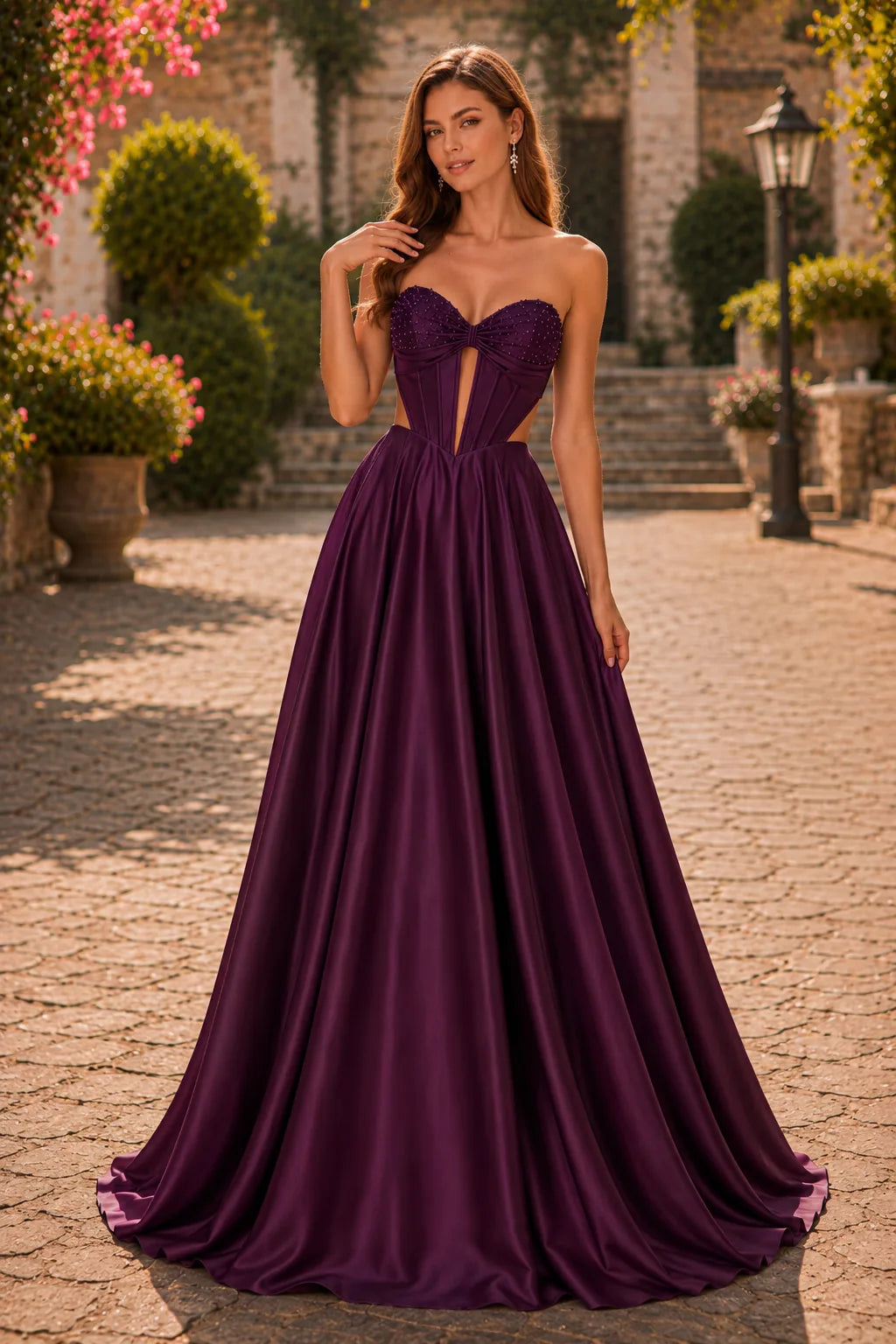 Helrienne Light Strapless Corset Ball Gown Prom Dress