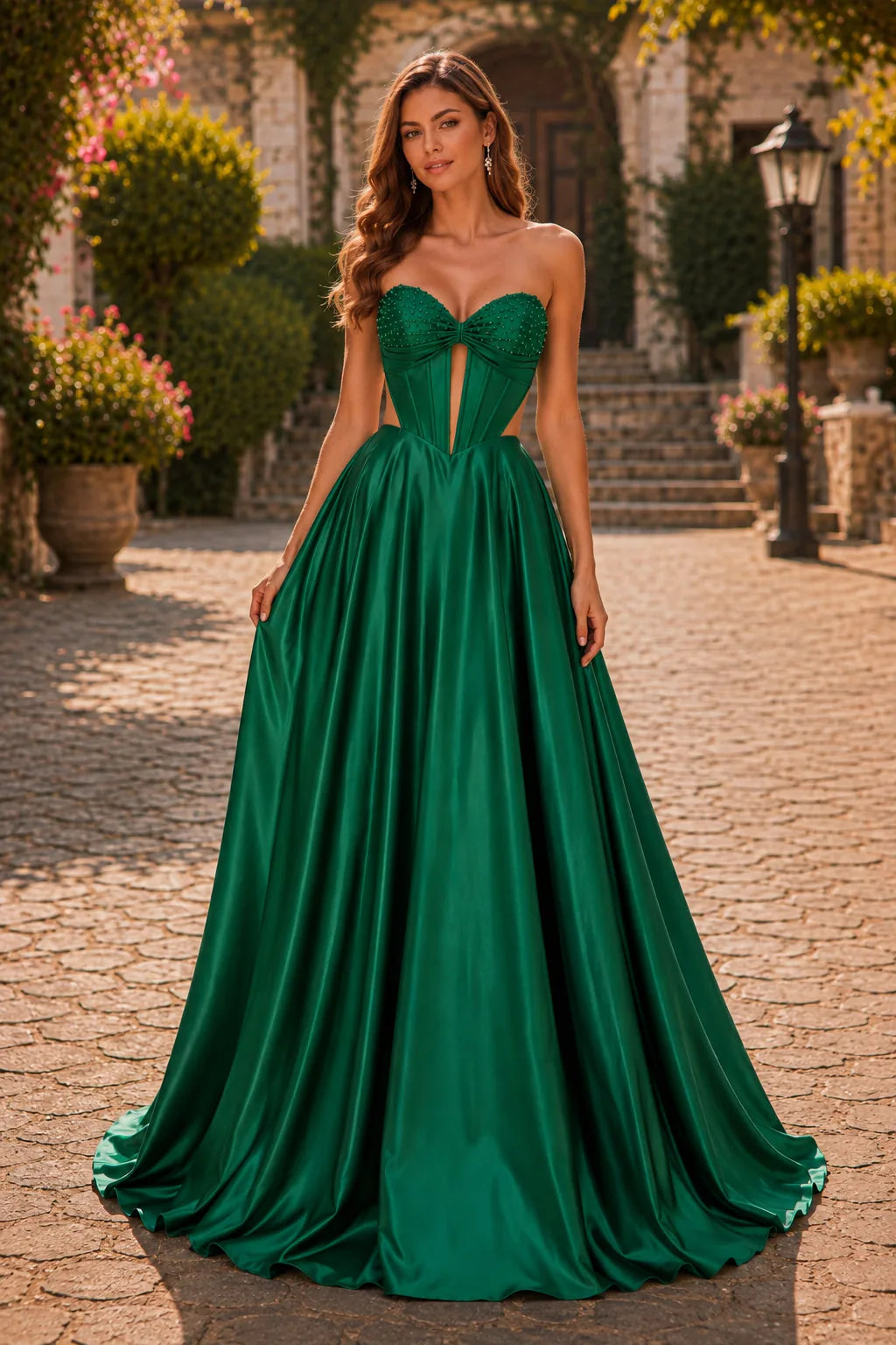 Helrienne Light Strapless Corset Ball Gown Prom Dress