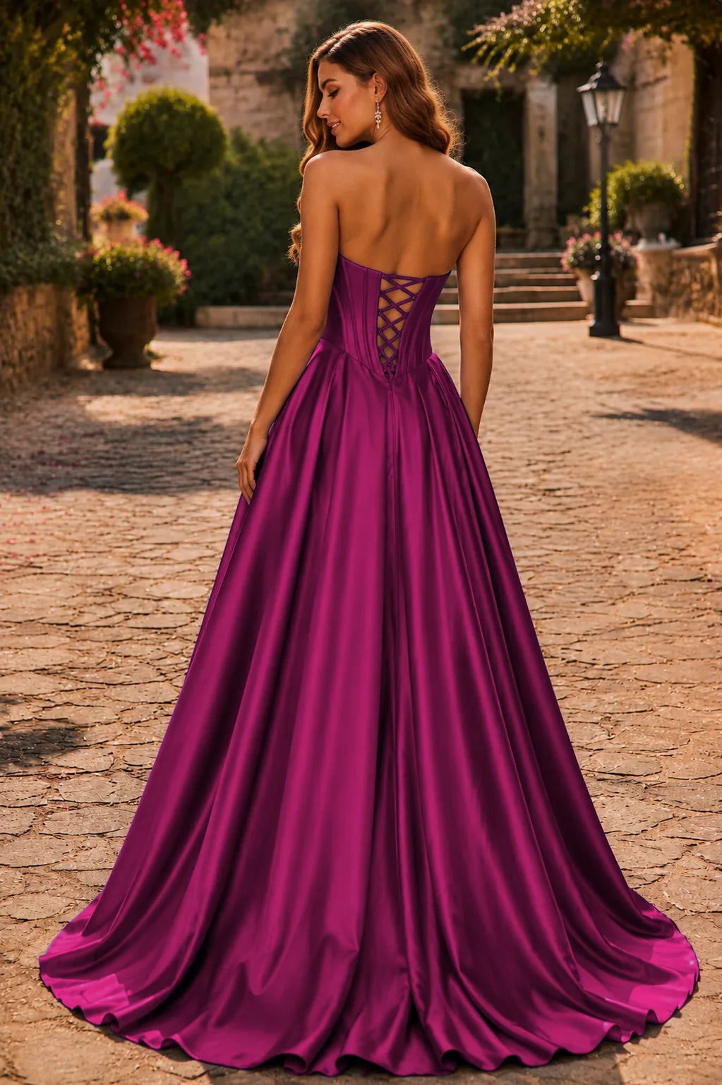 Helrienne Light Strapless Corset Ball Gown Prom Dress