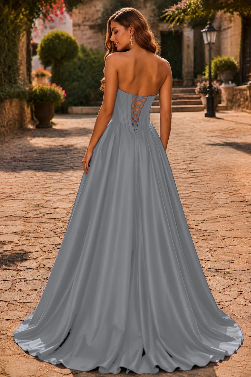 Helrienne Light Strapless Corset Ball Gown Prom Dress