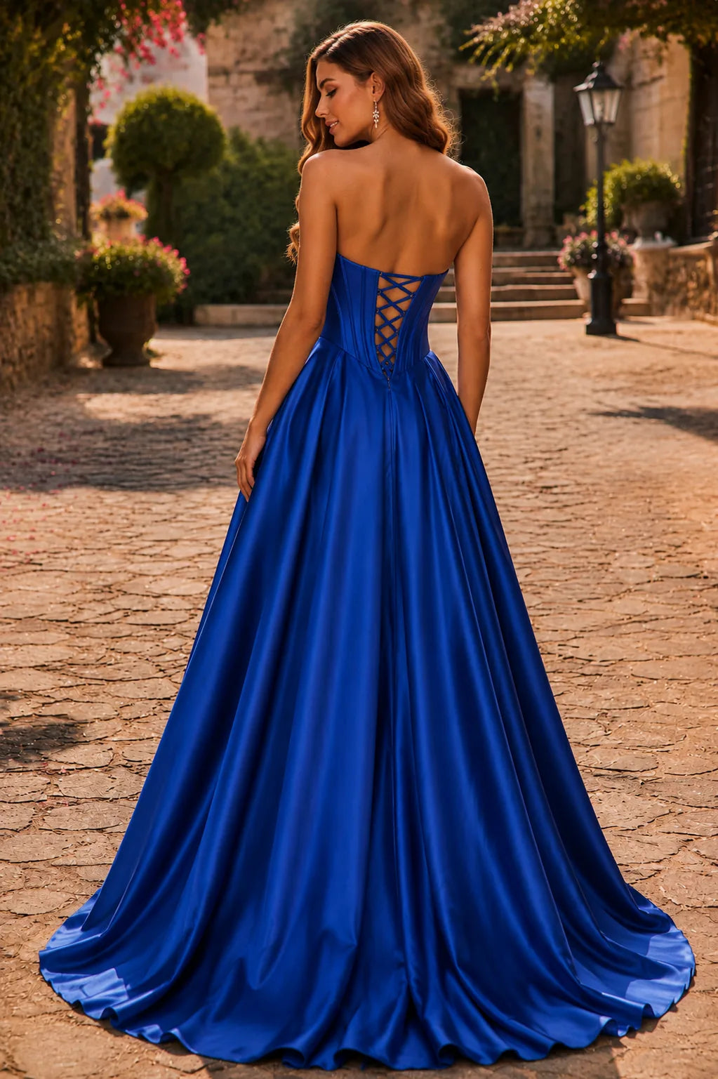 Helrienne Light Strapless Corset Ball Gown Prom Dress