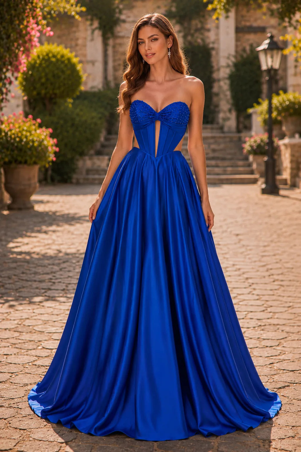 Helrienne Light Strapless Corset Ball Gown Prom Dress